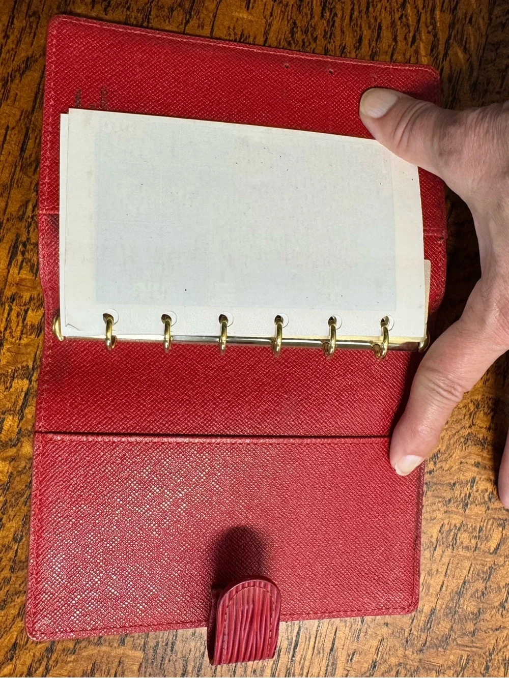 Louis Vuitton Red Epi Leather Agenda PM